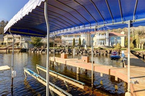 Boat - lift by dock -new Boat - lift by dock -new